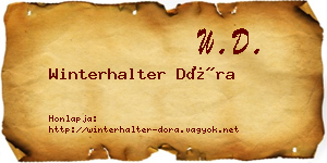 Winterhalter Dóra névjegykártya